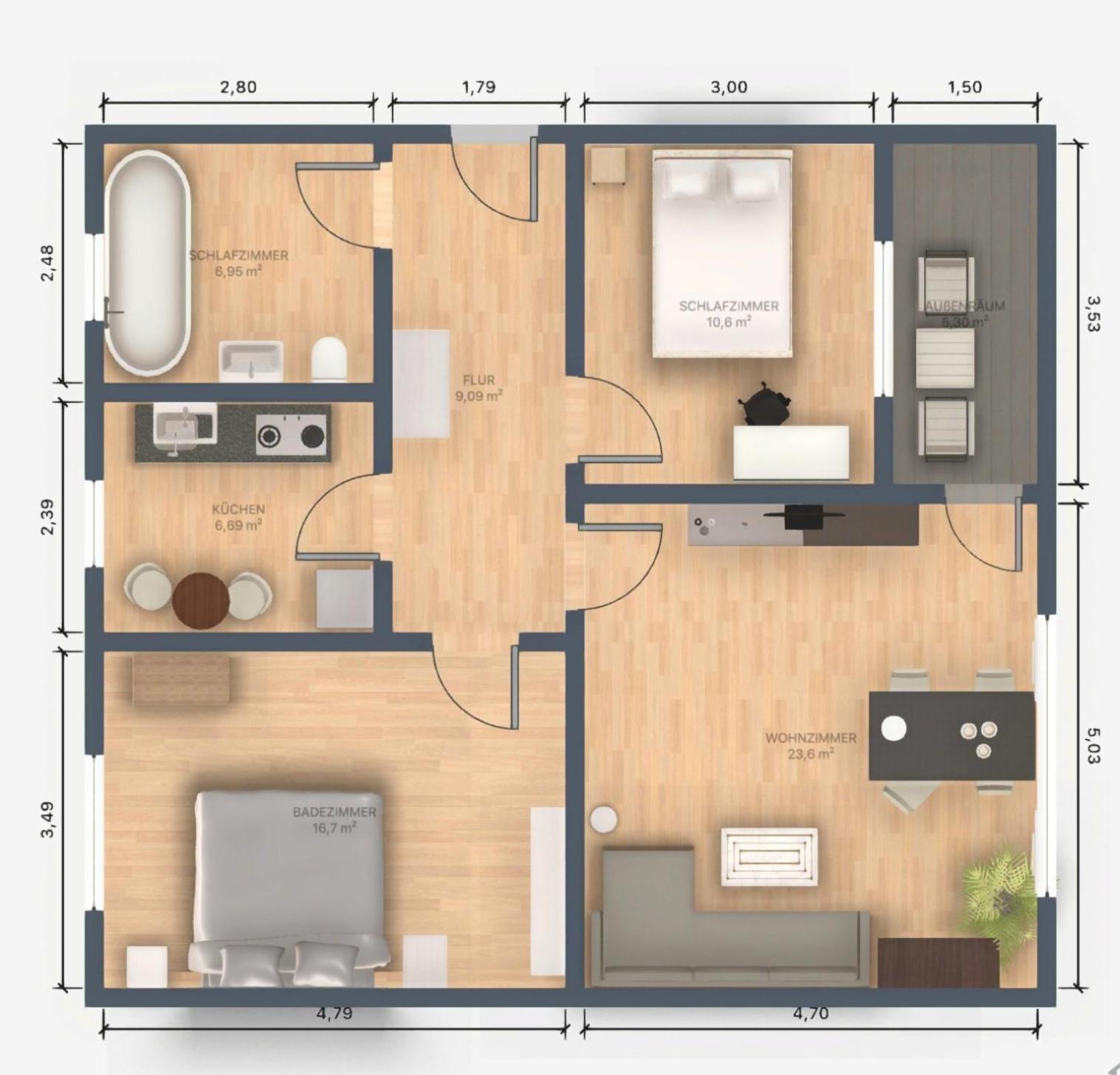 Ecocube Apartment3 Meppen 5Pers, Balkon, Kueche, Waschmaschine Exterior photo